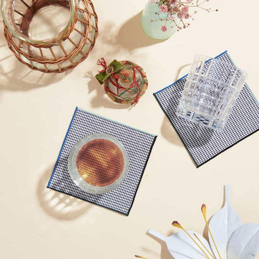 Retro Gingham Cocktail Napkins - CJF Selections