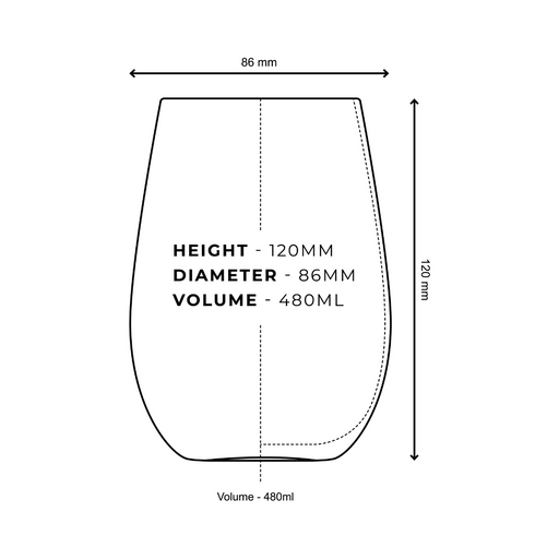 wine tumbler size