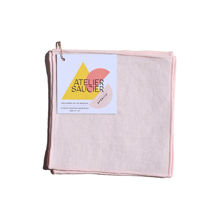 Blush Linen Cocktail Napkin - CJF Selections