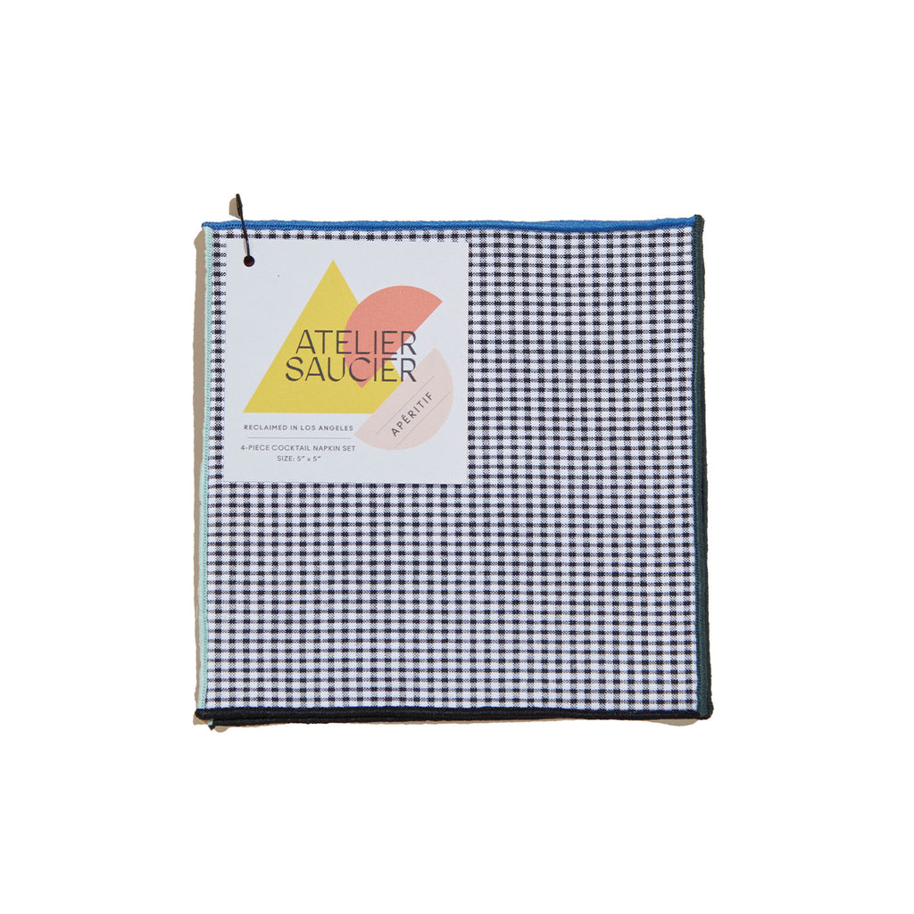 The Retro Gingham Cocktail Napkin Set The Retro Gingham Cocktail Napkin Set