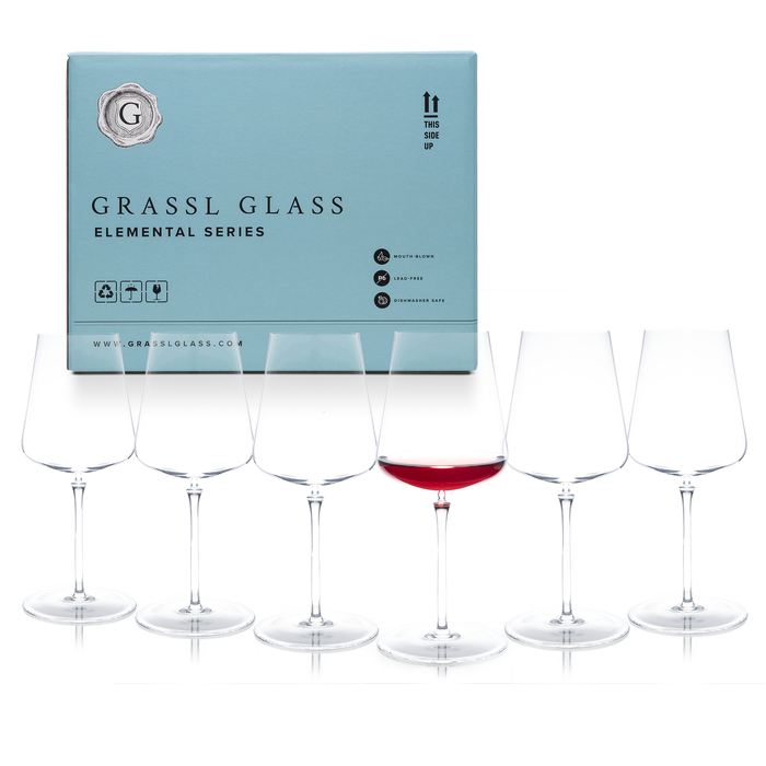 Set of 6 Grassl Versatile Wine Glasses | Elemental Series - CJF Selections