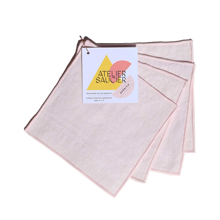 Blush Pink Linen Napkin Set
